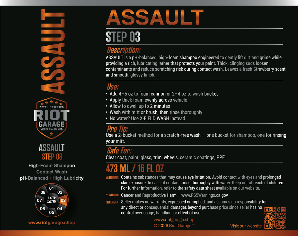 Riot Garage ASSAULT High-Foam Car Wash Shampoo - Step 03