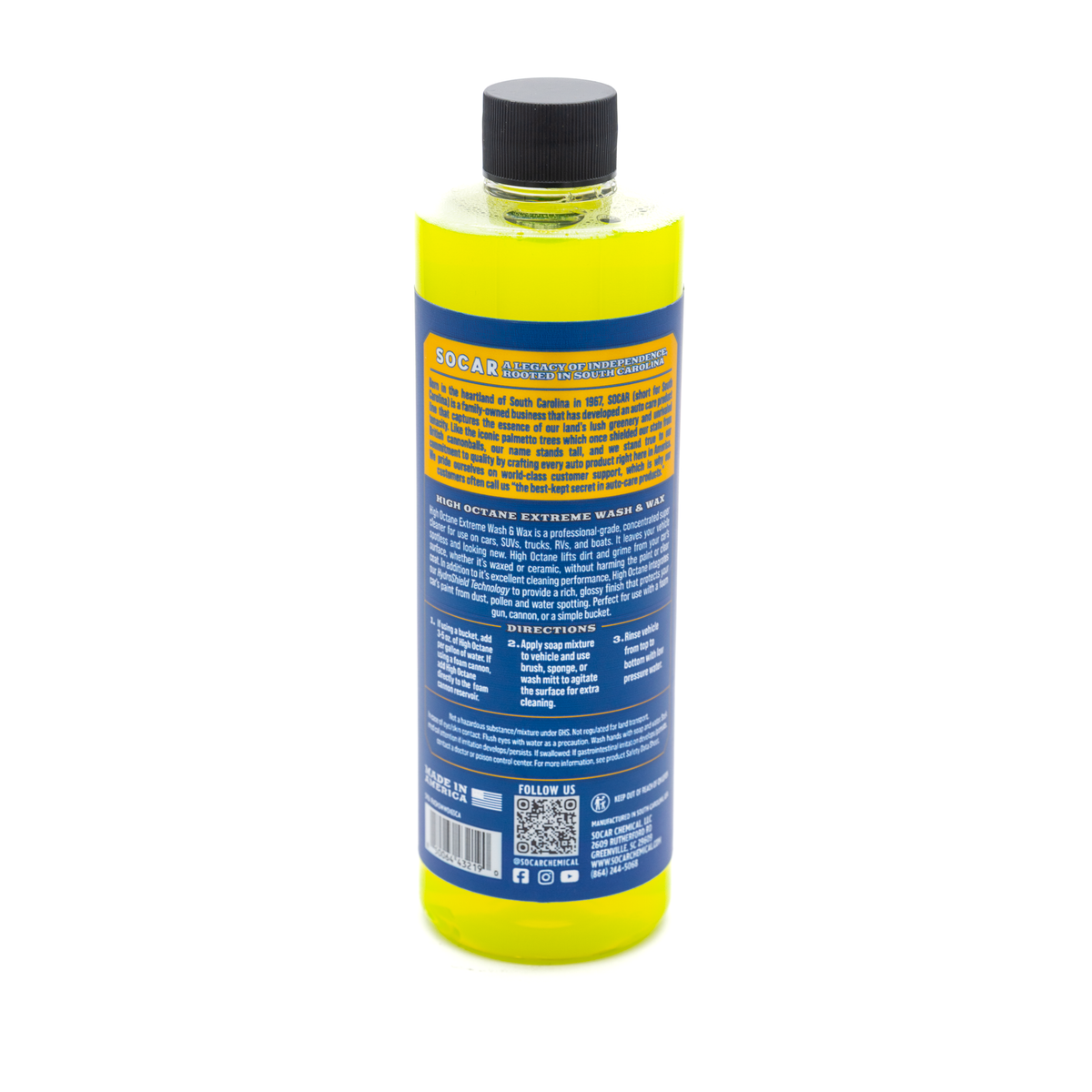 High Octane Extreme Ceramic Wash & Wax – Super Hydrophobic Car Soap for Shine & Protection