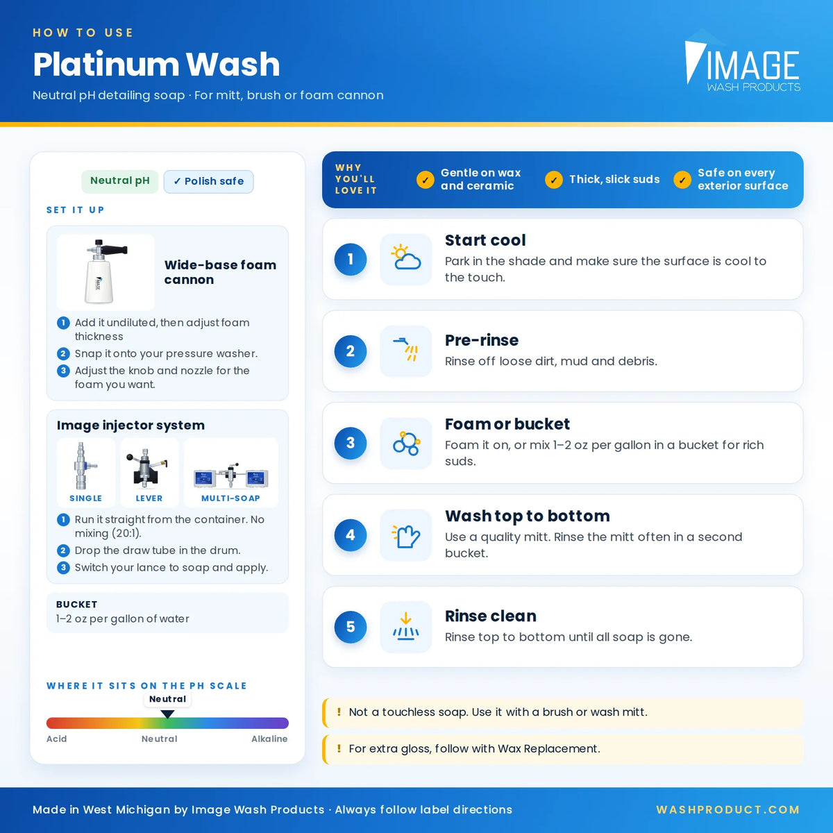 Platinum Wash – Neutral pH Detailing Truck Wash Soap
